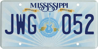 MS license plate JWG052