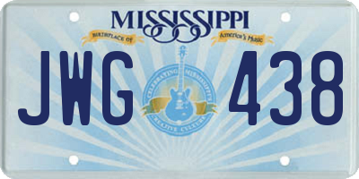 MS license plate JWG438