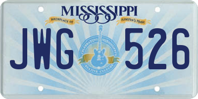 MS license plate JWG526