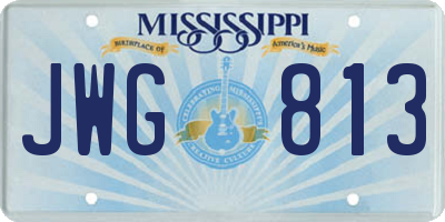 MS license plate JWG813