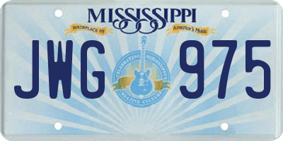 MS license plate JWG975