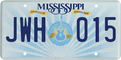 MS license plate JWH015