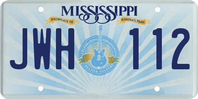 MS license plate JWH112