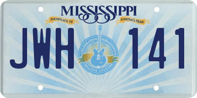 MS license plate JWH141