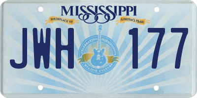 MS license plate JWH177