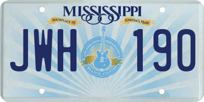 MS license plate JWH190