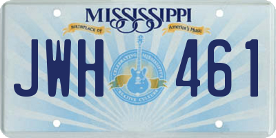 MS license plate JWH461