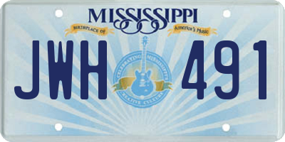 MS license plate JWH491