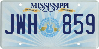 MS license plate JWH859