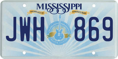 MS license plate JWH869