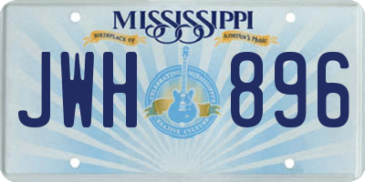 MS license plate JWH896