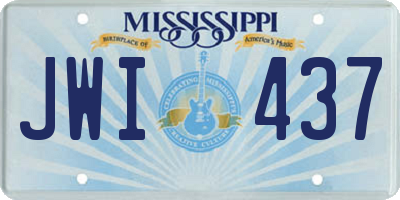 MS license plate JWI437