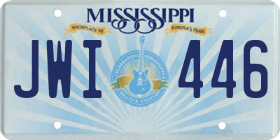MS license plate JWI446