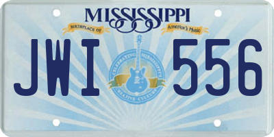 MS license plate JWI556