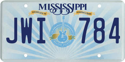 MS license plate JWI784
