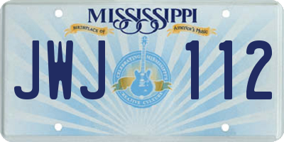 MS license plate JWJ112