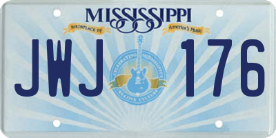 MS license plate JWJ176