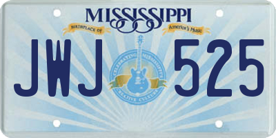 MS license plate JWJ525