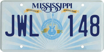MS license plate JWL148