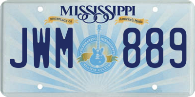 MS license plate JWM889