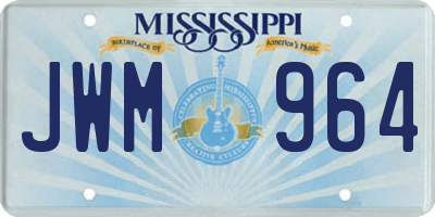 MS license plate JWM964