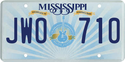 MS license plate JWO710