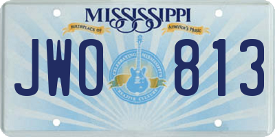 MS license plate JWO813