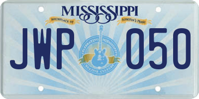 MS license plate JWP050
