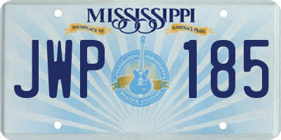 MS license plate JWP185