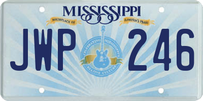 MS license plate JWP246