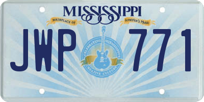 MS license plate JWP771