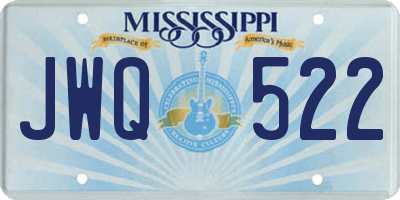 MS license plate JWQ522