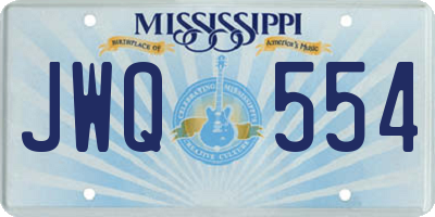 MS license plate JWQ554