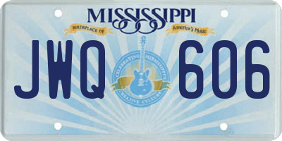 MS license plate JWQ606
