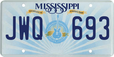 MS license plate JWQ693