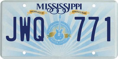 MS license plate JWQ771