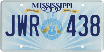 MS license plate JWR438