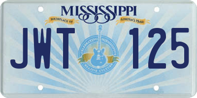 MS license plate JWT125