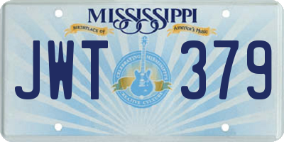 MS license plate JWT379