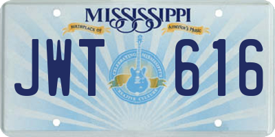 MS license plate JWT616