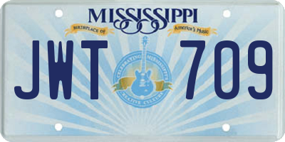 MS license plate JWT709