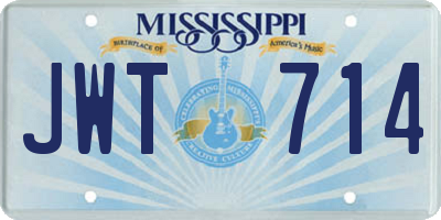 MS license plate JWT714