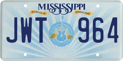 MS license plate JWT964