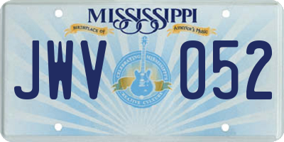 MS license plate JWV052