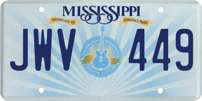 MS license plate JWV449