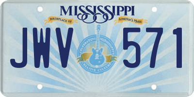 MS license plate JWV571