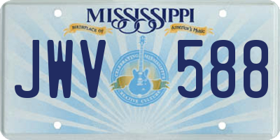 MS license plate JWV588