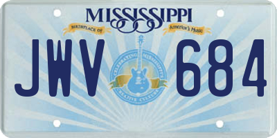 MS license plate JWV684