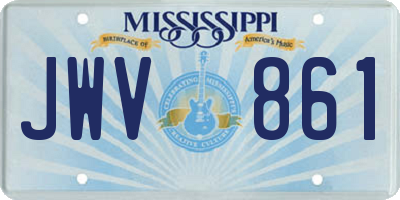 MS license plate JWV861