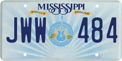 MS license plate JWW484